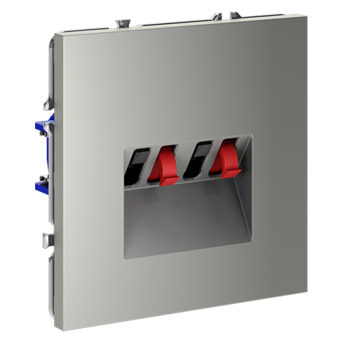 Розетка акустическая 4-местная, Сталь, S70 Voltum VLS060305