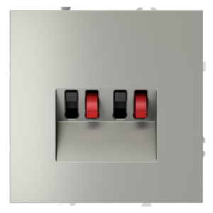 Розетка акустическая 4-местная, Сталь, S70 Voltum VLS060305