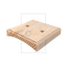 Накладка 1 местная деревянная на бревно D320 мм, ясень без тонировки, DecoWood ОМ1-320