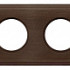 Рамка 4 местная деревянная на бревно D220 (внутренний монт.), прямоугольник, Винтаж,, Шедель Bironi BF4C22-640-18