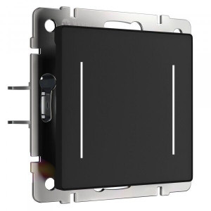 Умный сенсорный выключатель 2 кл. с подсветкой, Черный, Werkel W4523008