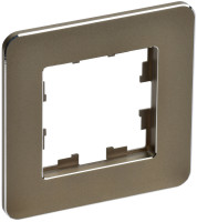 Рамка 1 местная, металл, Латунь RE, Brite IEK BR-M12-M-01-K49