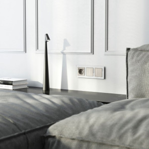 Розетка с З/К и USB зарядкой, тип А+A, Дымчатый, Werkel W1271704