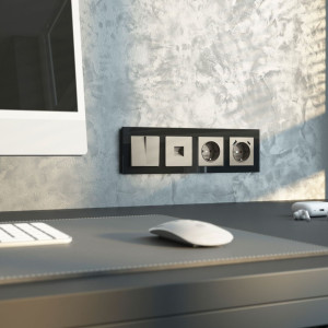 Розетка с З/К и USB зарядкой, тип А+A, Дымчатый, Werkel W1271704