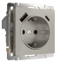 Розетка с З/К и USB зарядкой, тип А+A, Дымчатый, Werkel W1271704