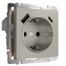 Розетка с З/К и USB зарядкой, тип А+A, Дымчатый, Werkel W1271704