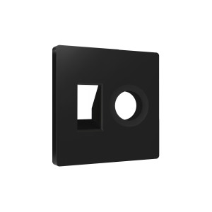 Лицевая панель розетки телеф./комп.+тв. RJ11/RJ45+TV, Черный матовый, ALFA Quant Ambrella Volt AP8125 Лицевая панель розетки телеф./комп.+тв. RJ11/RJ45+TV, Черный матовый, ALFA Quant Ambrella Volt AP8125