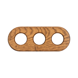 Рамка 3 местная деревянная под электрику Salvador на бревно D300, Ясень в масле, DecoWood СМСМ3кр-300