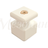 Кабельный изолятор квадратный с саморезом керамика, белый, ТМ МезонинЪ GE80027-01