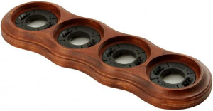 Рамка 4 местная деревянная 98x340, Бук Селект, Lindas 25464 Рамка 4 местная деревянная 98x340, Бук Селект, Lindas 25464