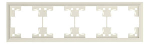 Рамка 4 местная, Кремовый сатин, Classic Rikett 35940 MC
