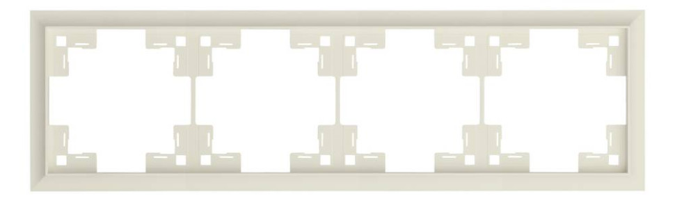 Рамка 4 местная, Кремовый сатин, Classic Rikett 35940 MC