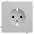 Лицевая панель розетки с З/К, Серебро, Rikett 35632 SV Лицевая панель розетки с З/К, Серебро, Rikett 35632 SV