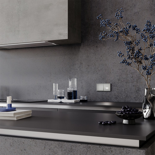 Выключатель 1-кл, Сталь, VOLTUM S70 VLS010105