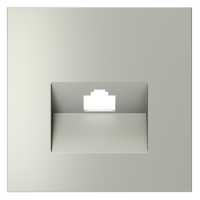 Лицевая панель для розетки компьютерной RJ45 Cat.6, Сталь, S70 Voltum VLS001305