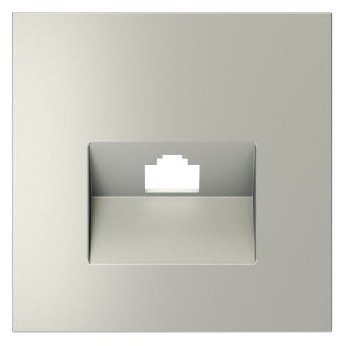 Лицевая панель для розетки компьютерной RJ45 Cat.6, Сталь, S70 Voltum VLS001305