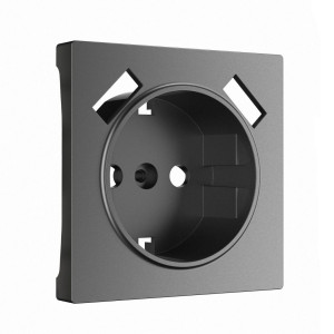 Лицевая панель на механизм роз. с З/К и USB зарядкой, Графит матовый, Werkel W1179564