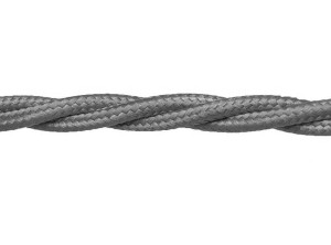 Ретро кабель витой 2x1,5 серый (бухта 50 м.), Retrika RP-215010