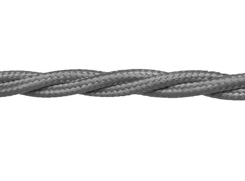 Ретро кабель витой 2x1,5 Серый, Retrika RP-215010 (1 метр)