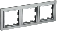 Рамка 3 местная, Сталь, Brite IEK BR-M32-K46