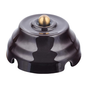 Распаечная коробка керамика D90х45 без подложки, Коричневый, Астория Interior Electric