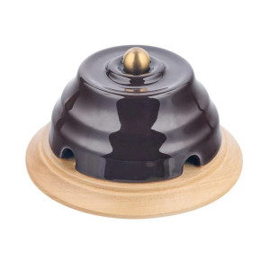 Распаечная коробка керамика D90х45 без подложки, Коричневый, Астория Interior Electric