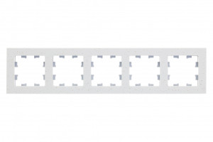 Рамка 5 местная, мрамор, Крем роял, AtlasDesign Nature SE ATN343105