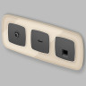 Лицевая панель розетки комп. с шторками RJ45 Cat. 6, Графит Мягкое касание, OMEGA Quant Ambrella Volt OP9120