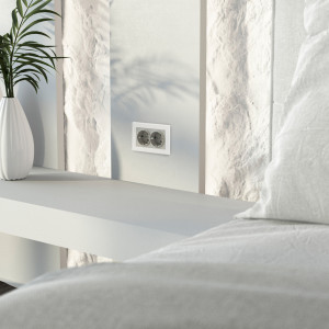 Розетка двойная с З/К, Hammer Дымчатый, Werkel W1272004