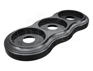 Рамка 3 местная деревянная, венге, ТМ МезонинЪ Аврора GE70833-36