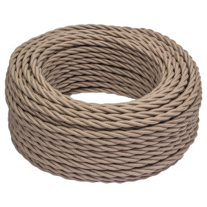 Ретро провод витой 2x1,5 Амбра матовый, Jantera JTW.721.TM06.050 (50 м.)