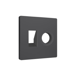 Лицевая панель розетки телеф./комп.+тв. RJ11/RJ45+TV, Графит мягкое касание, ALFA Quant Ambrella Volt AP9125 Лицевая панель розетки телеф./комп.+тв. RJ11/RJ45+TV, Графит мягкое касание, ALFA Quant Ambrella Volt AP9125