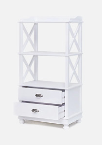 Стеллаж Трике-3 из массива березы, Белый, TADORNA 112А-W