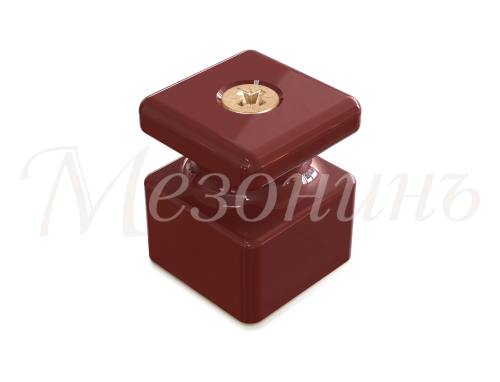 Кабельный изолятор квадратный с саморезом керамика, коричневый, ТМ МезонинЪ GE80027-04