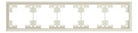 Рамка 5 местная, Кремовый сатин, Classic Rikett 35950 MC