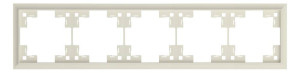 Рамка 5 местная, Кремовый сатин, Classic Rikett 35950 MC