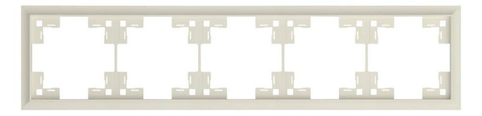Рамка 5 местная, Кремовый сатин, Classic Rikett 35950 MC