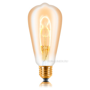 Ретро лампа светодиодная диммируемая LED ST64 3Вт E27 2200K Sun Lumen 056-915