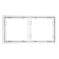 Рамка 2 местная, пластик, Белый матовый, Voltum S70 VLS100202