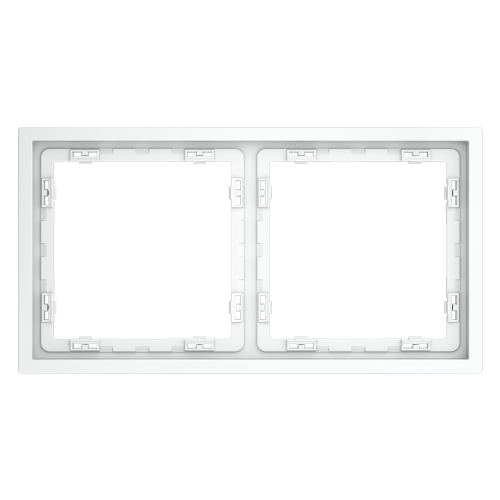 Рамка 2 местная, пластик, Белый матовый, Voltum S70 VLS100202