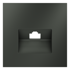 Лицевая панель для розетки компьютерной RJ45 Cat.6, Титан, S70 Voltum VLS001306