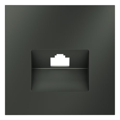 Лицевая панель для розетки компьютерной RJ45 Cat.6, Титан, S70 Voltum VLS001306