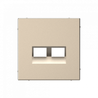 Лицевая панель для розетки компьютерной 2-ой RJ45 Keystone, Шампань, ArtGallery SE GAL000590