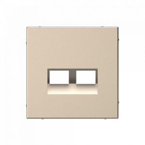 Лицевая панель для розетки компьютерной 2-ой RJ45 Keystone, Шампань, ArtGallery SE GAL000590