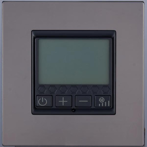 Терморегулятор теплого пола электронный, Темн. хром, Navarra Salvador SJAN88DC16 