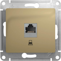 Розетка компьютерная RJ45 Cat. 5e, Титан, Glossa SE GSL000481K