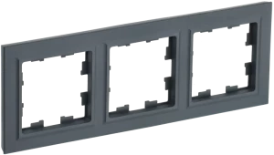 Рамка 3 местная, Графит, Brite IEK BR-M32-K53