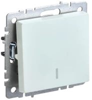 Выключатель 1 кл. с подсветкой, Жемчуг, Brite IEK BR-V10-1-10-K36
