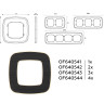 Рамка 3 местная стекло органическое, Черный\Шампань, OMEGA Coint Ambrella Volt OF640543