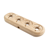 Рамка 4 местная деревянная D16 на бревно D260 мм, ясень, без тонировки, DecoWood ОМРФТ4-260